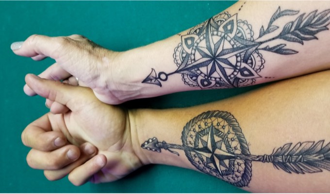 Nancy and Derrick Smith's tattoos